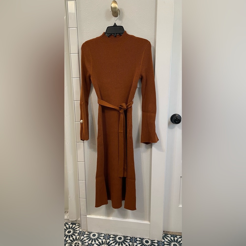 MOTF Belted Sweater midi dress